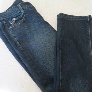 WHBM Bejeweled Pocket Blue Jeans